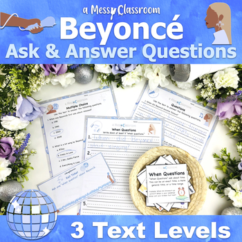 Preview of 2nd Grade Beyoncé Biography Nonfiction Reading Lesson RI.2.1 Ask Answer Question