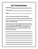 2nd Grade Book Report Form