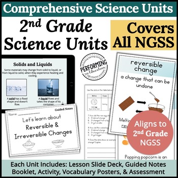 Preview of 2nd Grade Bundle | All NGSS Science Units | Includes Lessons, Notes, Labs