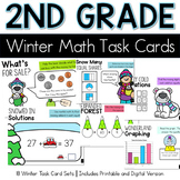 2nd Grade CCSS Math Task Cards for Winter Math Centers Stations