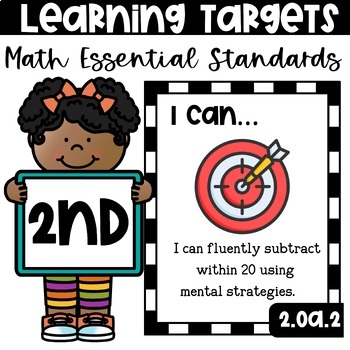 Preview of Math CCSS Essential Standards Learning Targets | 2nd Grade
