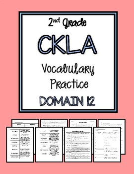 Preview of 2nd Grade CKLA Knowledge Vocab Practice Bundle Domain 12 Fighting for a Cause