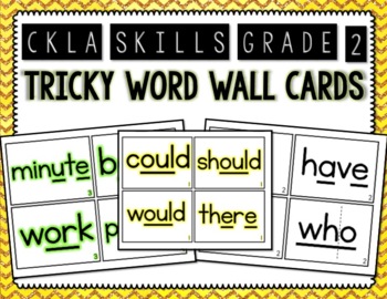 Preview of CKLA Skills - Tricky Word Wall Cards - 2nd Grade