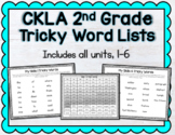 2nd Grade CKLA Tricky Word Lists