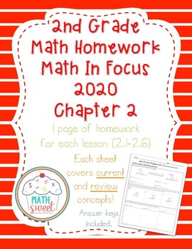 Preview of 2nd Grade Chapter 2 Homework Math in Focus 2020