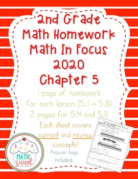 Preview of 2nd Grade Chapter 5 Homework Math in Focus 2020