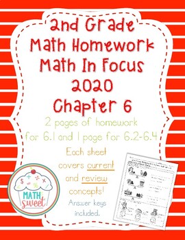 Preview of 2nd Grade Chapter 6 Homework Math in Focus 2020