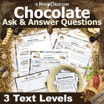 Preview of 2nd Grade Chocolate Candy Nonfiction Reading Lesson RI.2.1 Ask & Answer Question