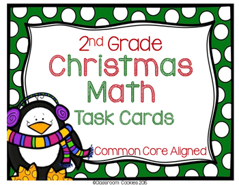 Preview of 2nd Grade Christmas Math (Common Core Aligned)