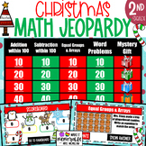 2nd Grade Christmas Math Jeopardy Review Game (EDITABLE)