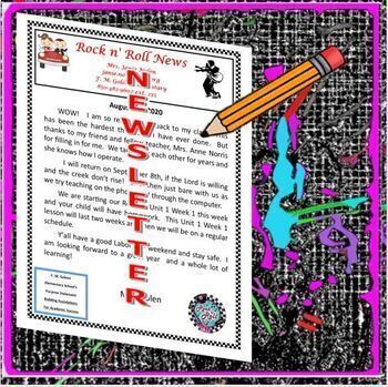 Preview of 2nd Grade Class Newsletter (Editable)