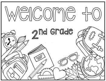 2nd grade coloring page by christa leigh designs tpt