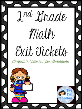 Preview of 2nd Grade Common Core Aligned Math Exit Tickets