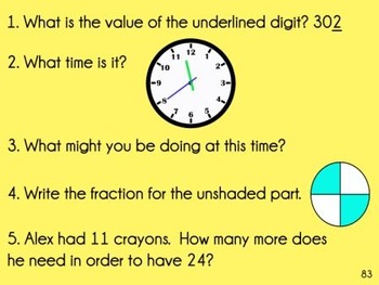 Preview of 2nd Grade Common Core Daily Math Review-180 Days