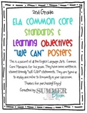 2nd Grade Common Core English Language Standards "WE CAN" Posters
