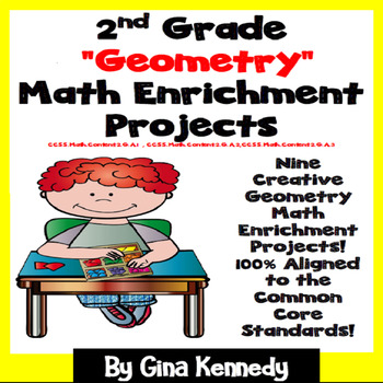 Preview of 2nd Grade Geometry Math Enrichment Projects