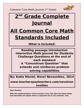 Preview of 2nd Grade Common Core Interactive Math Journal-ALL STANDARDS