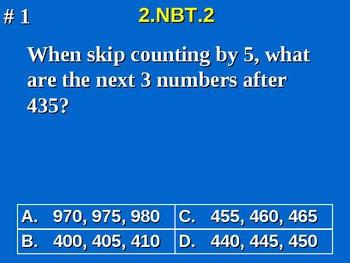 Preview of 2nd Grade Common Core Math 2 NBT.2 Place Value, Skip Count by 5, 10, 100 2.NBT.2