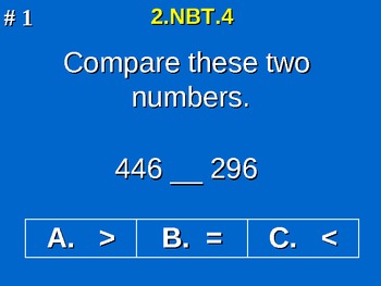 Preview of 2nd Grade Common Core Math 2 NBT.4 Compare Two Three-Digit Numbers 2.NBT.4