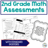 2nd Grade Math Assessments, Data Tracker, Math Posters & M