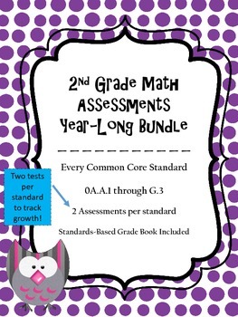 Preview of 2nd Grade Common Core Math Assessments - ALL STANDARDS