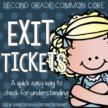 Preview of 2nd Grade Common Core Math Exit Tickets