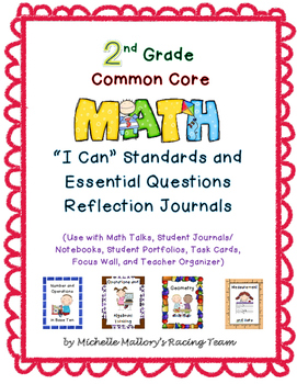 Preview of 2nd Grade Common Core Math "I Can" Standards and Essential Questions Reflection