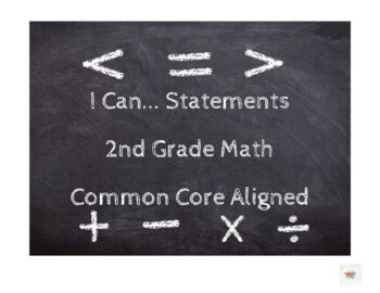 Preview of 2nd Grade | Common Core Math | I Can Statements