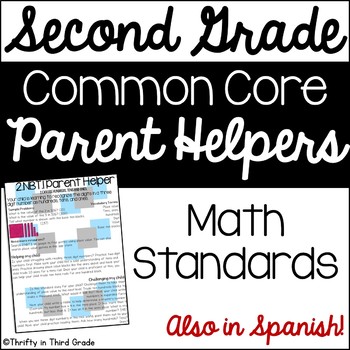 Preview of 2nd Grade Common Core Math Parent Handouts -also in Spanish
