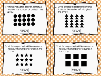 2nd Grade Common Core Math Task Cards - OPERATIONS AND ALGEBRAIC THINKING