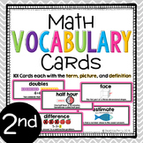2nd Grade Common Core Math Vocabulary Cards with Definitio