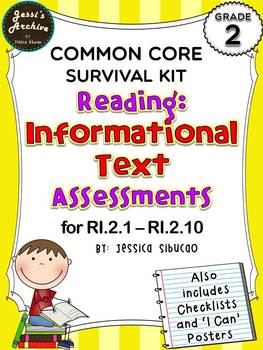 Preview of Common Core Reading Informational Text 2nd Grade