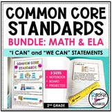 2nd Grade Common Core Standards "I can" and "We can" State