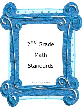 Preview of 2nd Grade Common Core Standards List - Math {FREEEBIE}