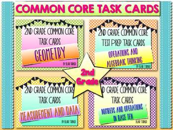 Preview of 2nd Grade Common Core Task Cards - ALL STANDARDS BUNDLE
