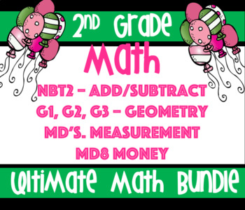 Preview of 2nd Grade Ultimate Math Bundle