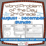 Word Problems 2nd Grade Bundle, Spiral Review, Distance Learning