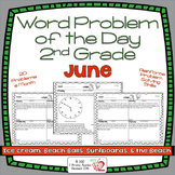 Word Problems 2nd Grade, June, Spiral Review, Distance Learning