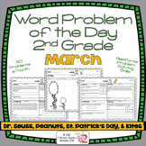 Word Problems 2nd Grade, March, Spiral Review, Distance Learning