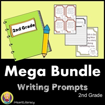 Preview of Writing Prompts 2nd Grade Common Core Year-Long Mega Bundle