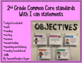 2nd Grade Common Core standards with I can statements