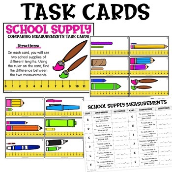 2nd Grade Comparing Measurement Lengths Centers for 2.MD.4 | TpT