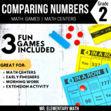 2nd Grade Comparing Numbers Games and Centers | 3 Digit Numbers