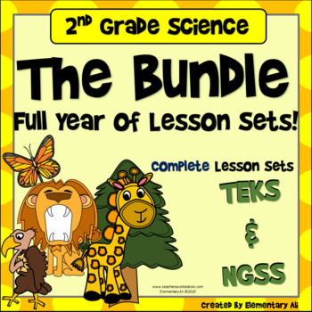 Preview of 2nd Grade Complete Lesson Sets Full Year BUNDLE with DIGITAL Distance Learning