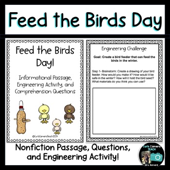 Preview of 2nd Grade Comprehension Informational Text with Engineering: Feed the Birds Day