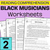 Comprehension: Black History Musicians Worksheet Gr. 2