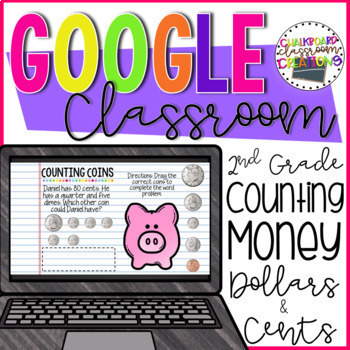 Preview of 2nd Grade Counting Money Dollars and Cents for Google Classroom™ ✅ 2.MD.8