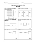 2nd Grade Cumulative Math Assessment