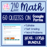 2nd Grade Math | 60 Quizzes on Google Forms™ - Full Year! 