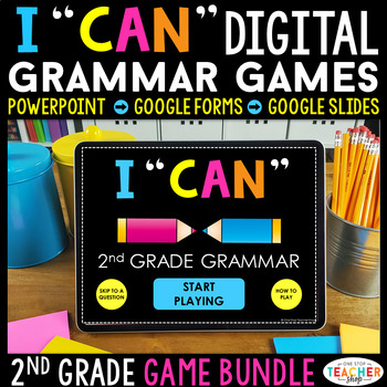 Preview of 2nd Grade DIGITAL Grammar Games BUNDLE - Literacy Centers & Grammar Practice